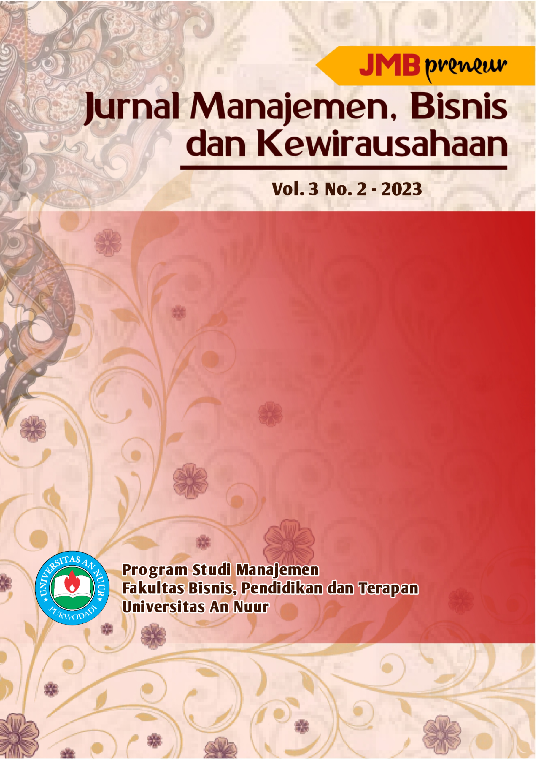 					View Vol. 3 No. 02 (2023): Jurnal Manajemen, Bisnis, dan Kewirausahaan
				